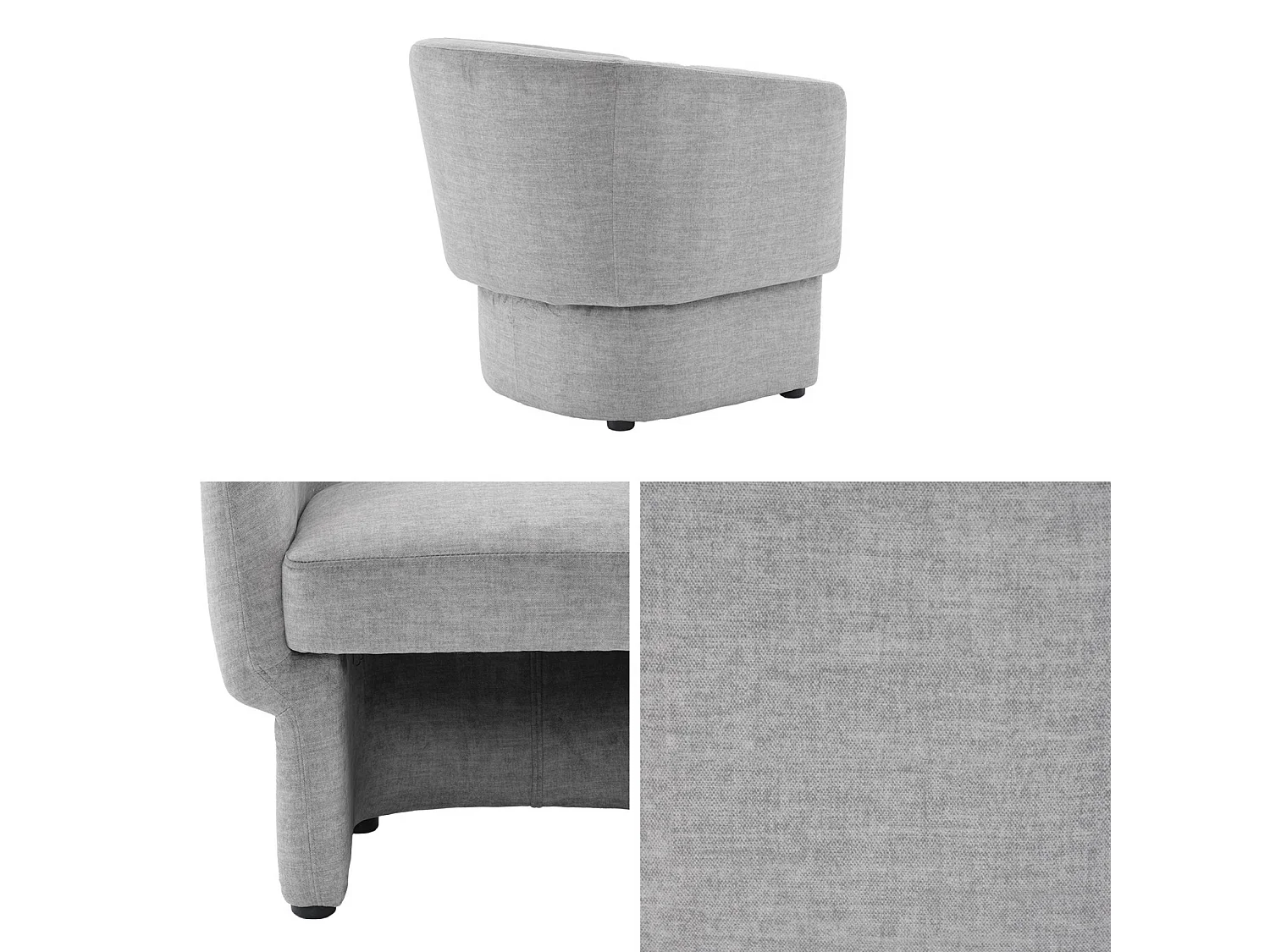 Poltrona reclinabile grigio chiaro l sweeek