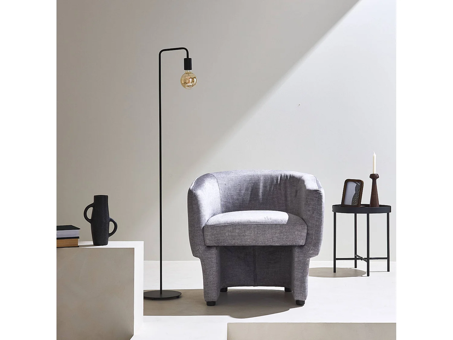 Poltrona reclinabile grigio chiaro l sweeek