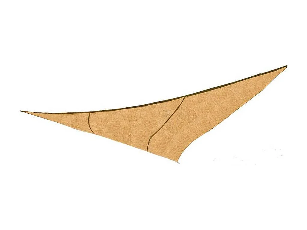 Voile d'ombrage triangulaire en jute 3.60 m