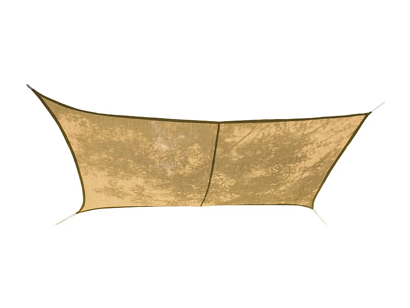 Voile d'ombrage rectangulaire en jute 3 x 2 m