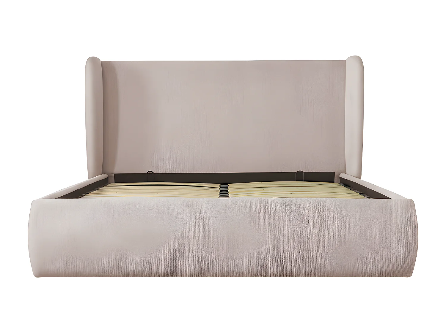 Cali - Lit coffre en tissu 160x200cm - Écru