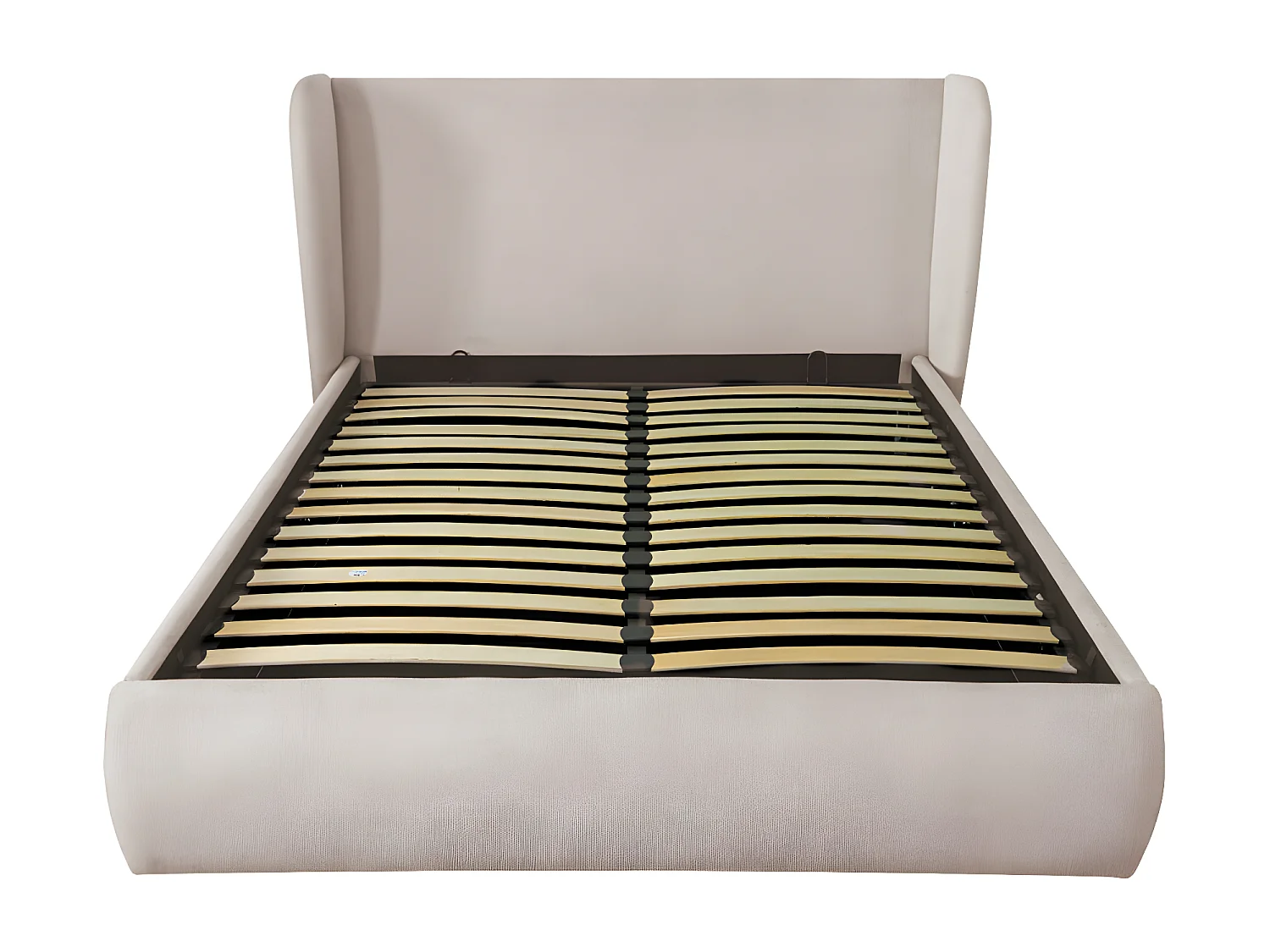 Cali - Lit coffre en tissu 160x200cm - Écru