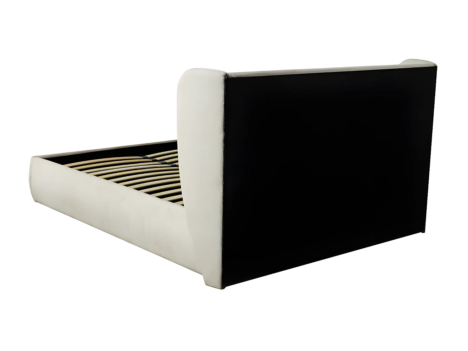 Cali - Lit coffre en tissu 160x200cm - Écru