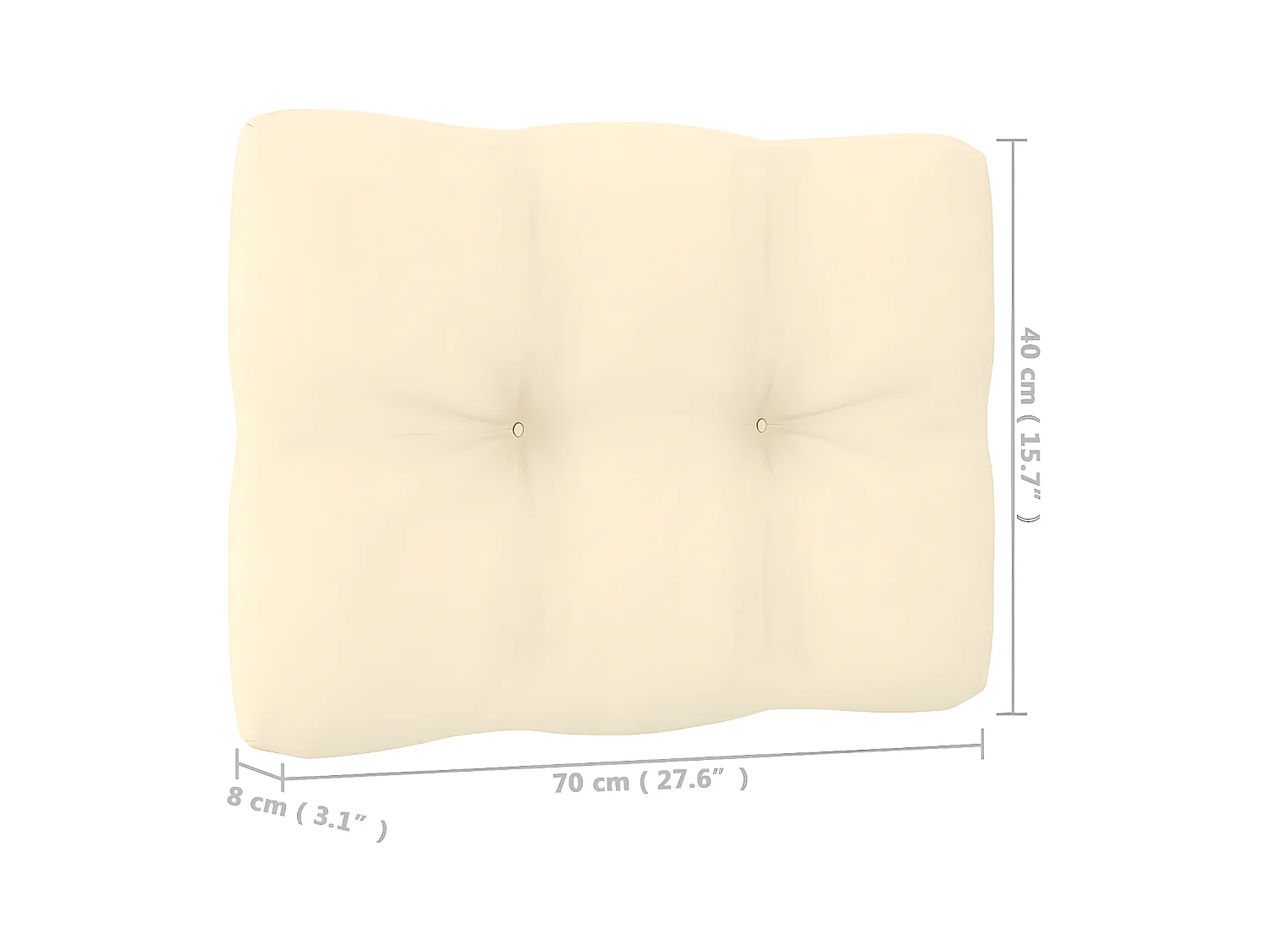 Salon de jardin 6 pcs avec coussins Bois de pin massif