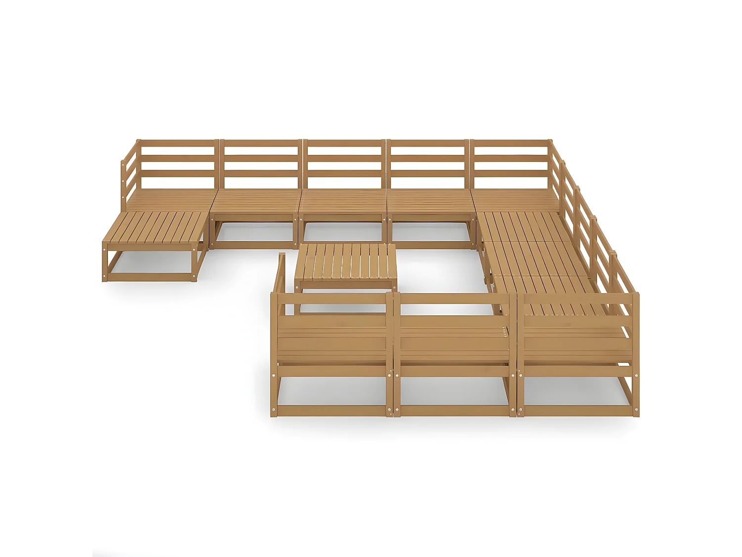 Tuinmeubelen 13 stuks massief grenenhout