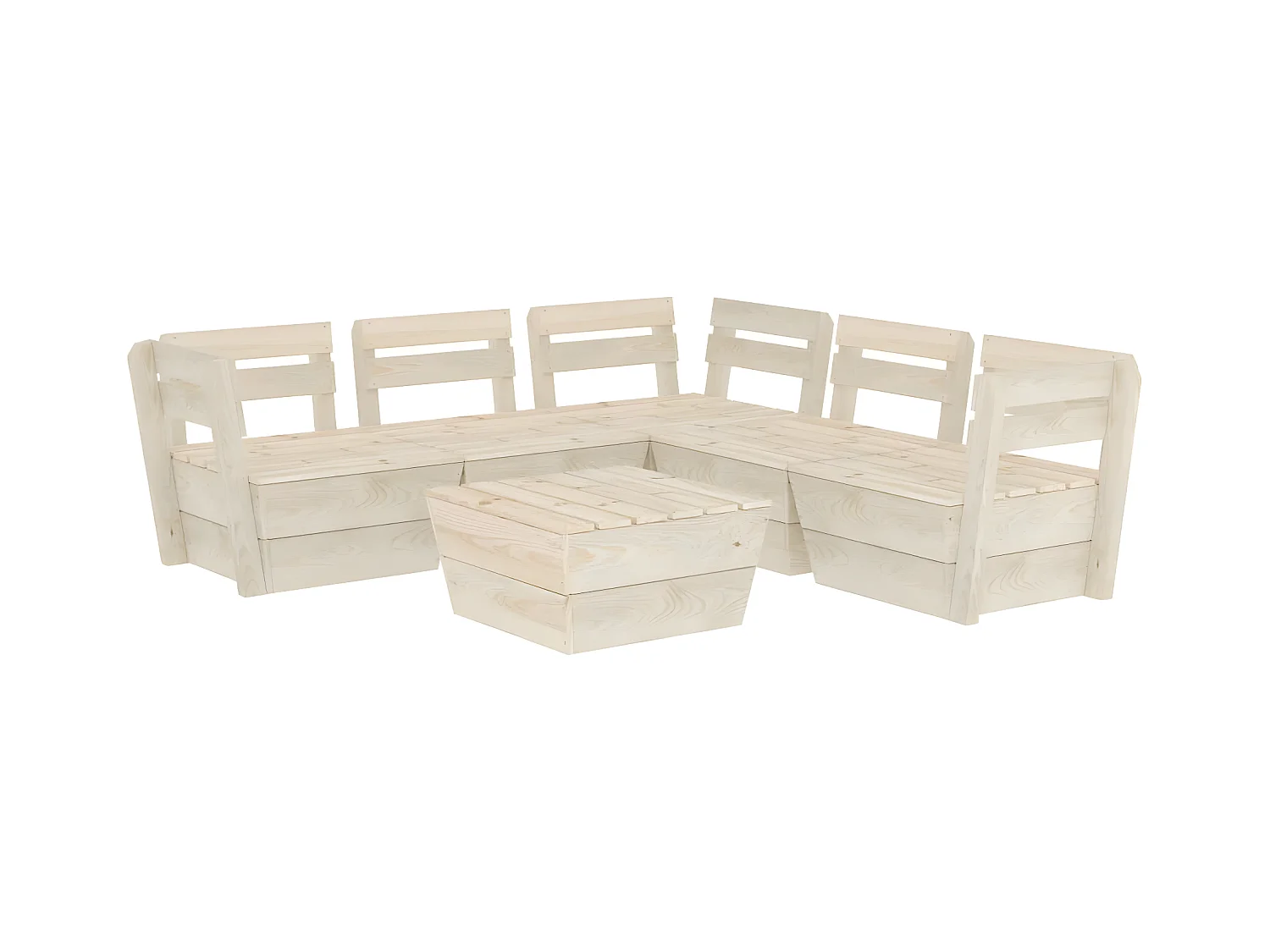 Tuinmeubelpallet 6 stuks Geïmpregneerd vurenhout