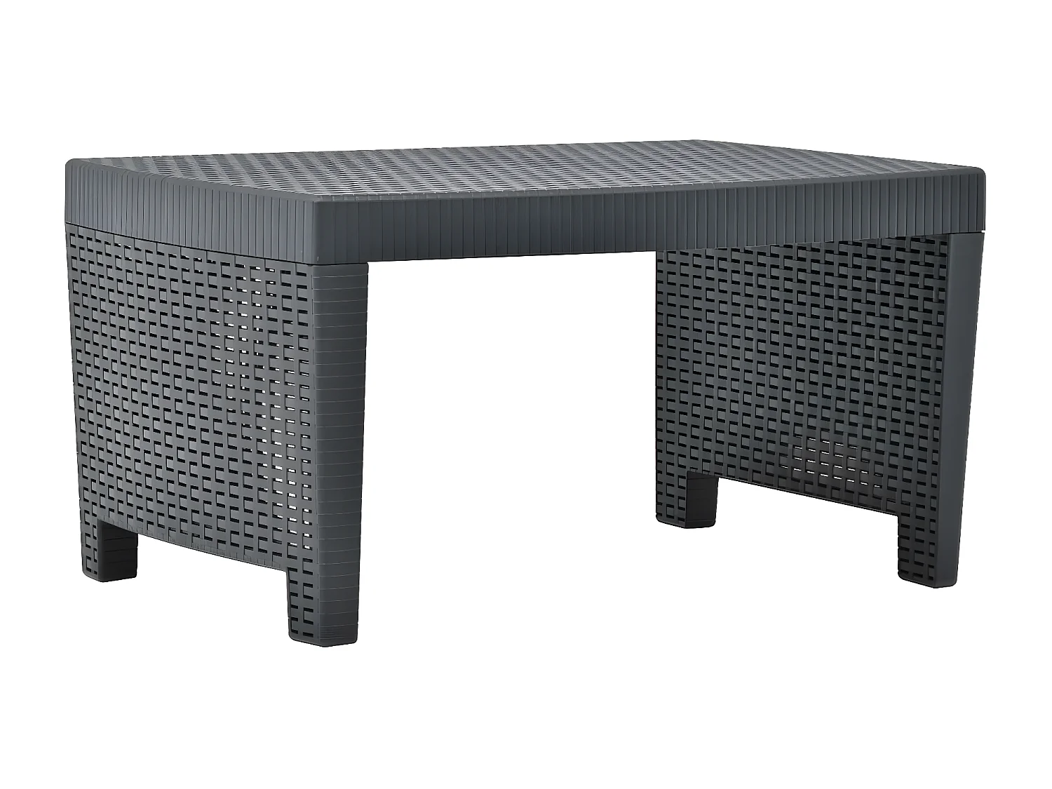 Salon de jardin 3 pcs Plastique Anthracite