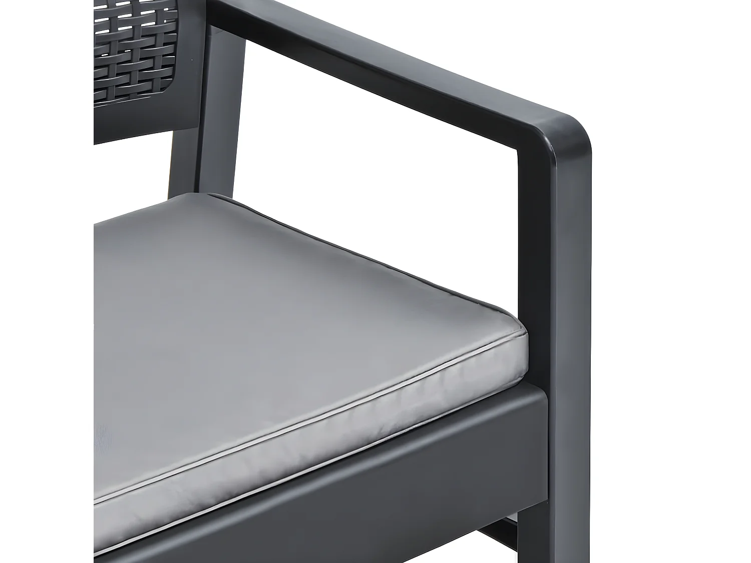 Salon de jardin 3 pcs Plastique Anthracite