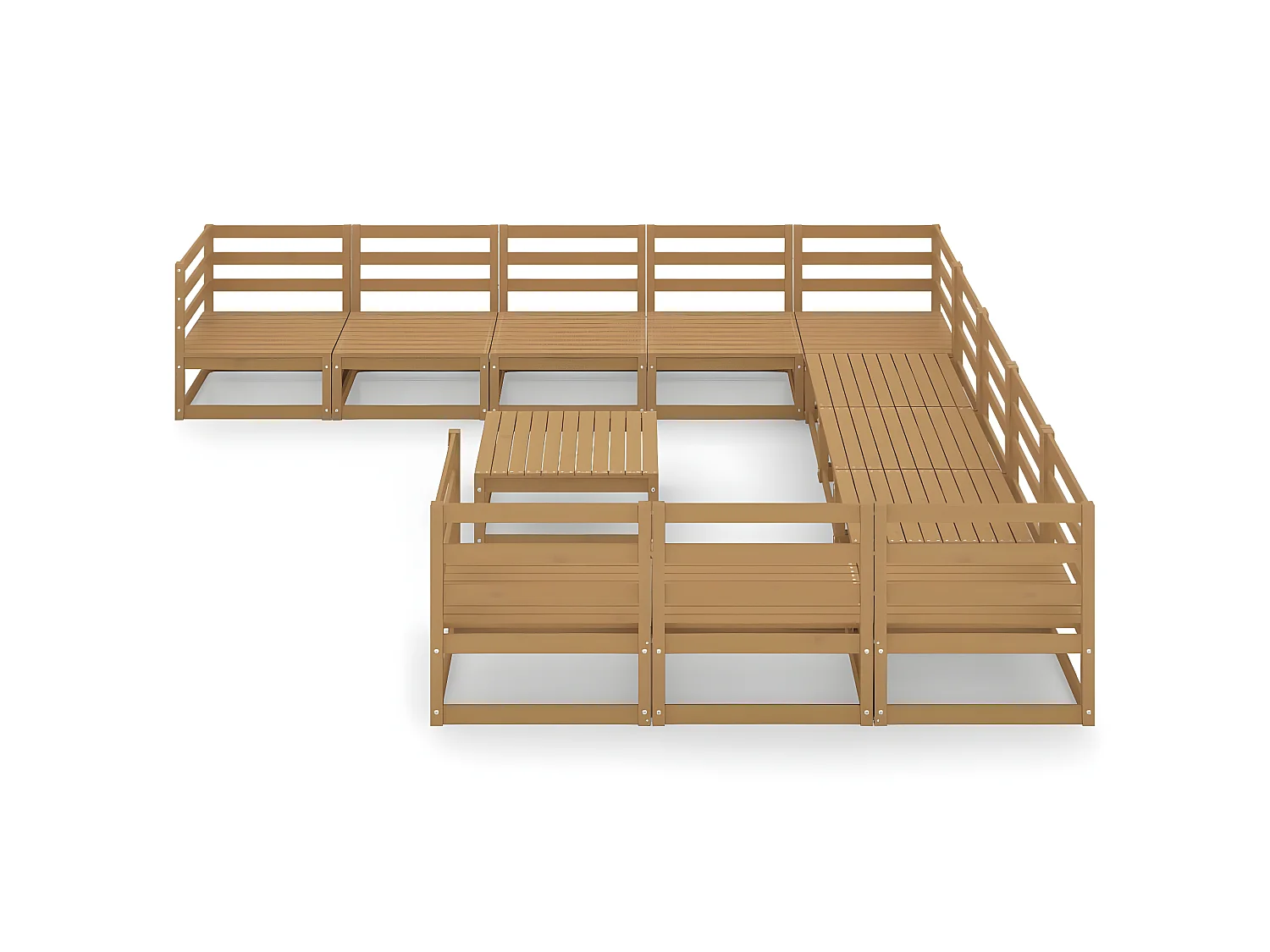 Tuinmeubelen 12 stuks massief grenenhout