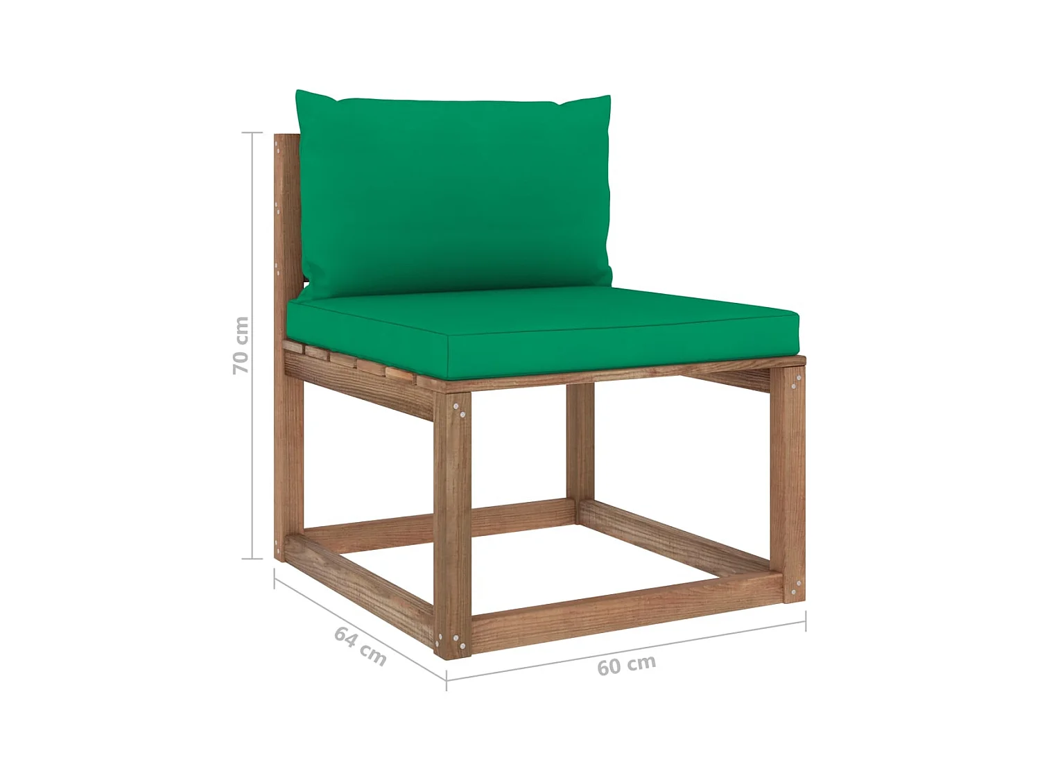 Salon palette de jardin 6 pcs et coussins Bois de pin imprégné