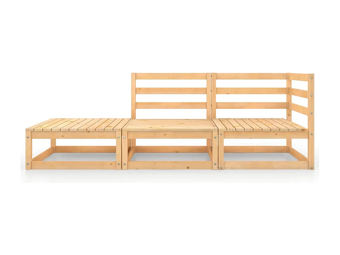 Gartenmöbel 4 Stück Massives Kiefernholz