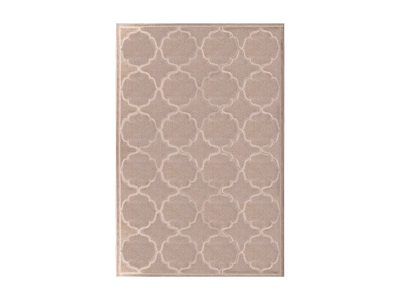 Tapis extérieur 200x290 tissé kilim beige KUMA