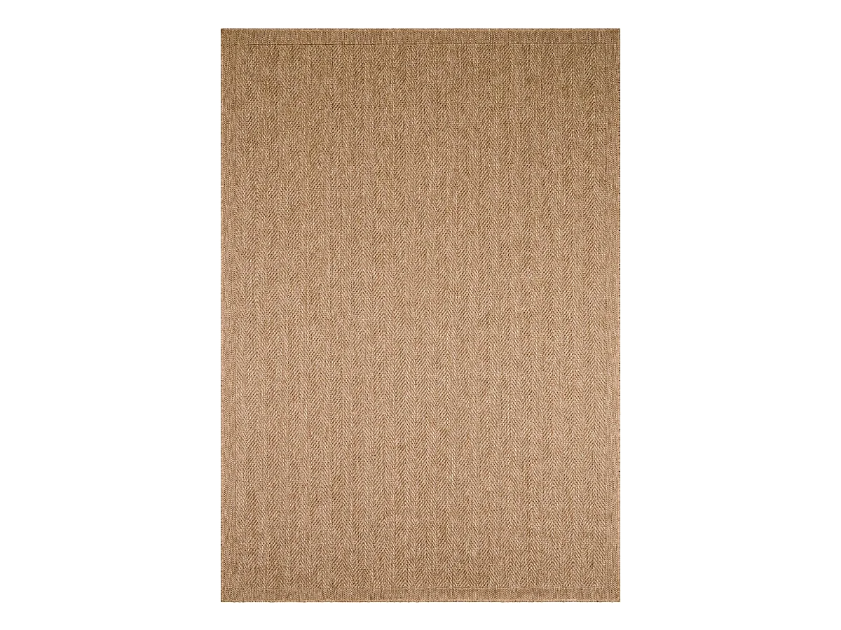 Tapis rond d'extérieur Ø160cm tissé kilim beige JUTE ART 4