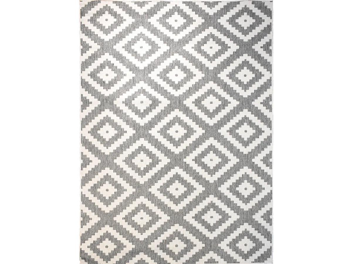 Tappeto da esterno, kilim reversibile 120x170 EX1 ROMA grigio