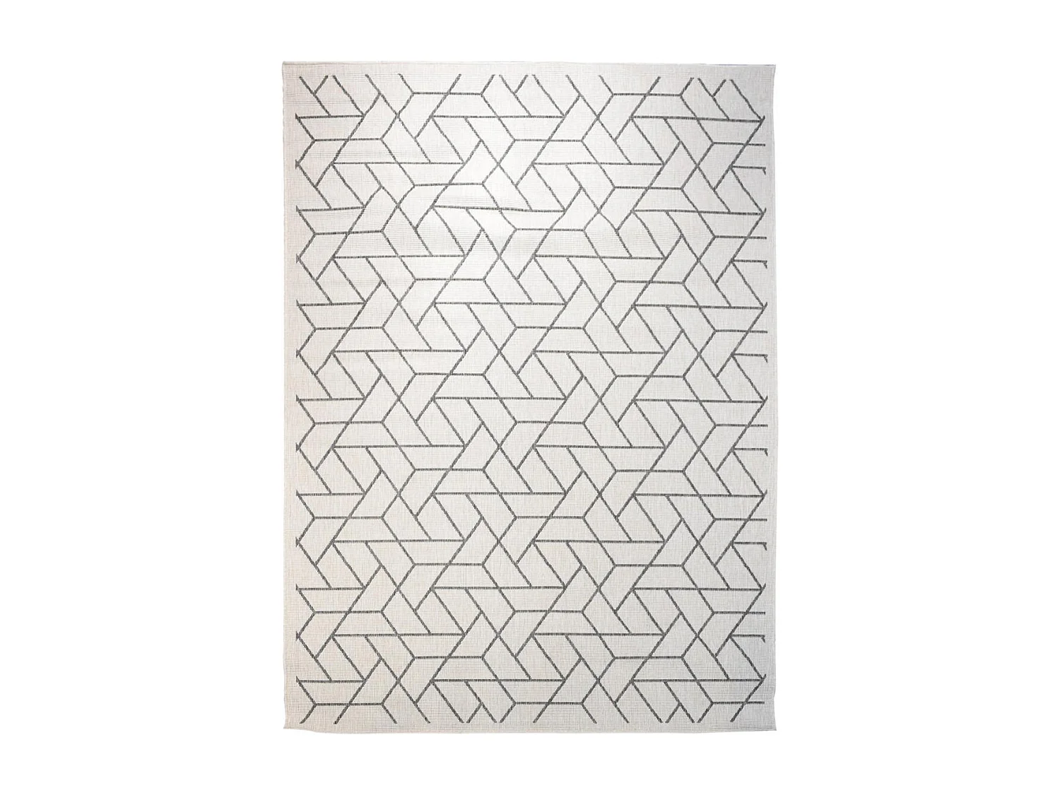 Tappeto da esterno, kilim reversibile 280x380 EX1 BRI grigio e crema