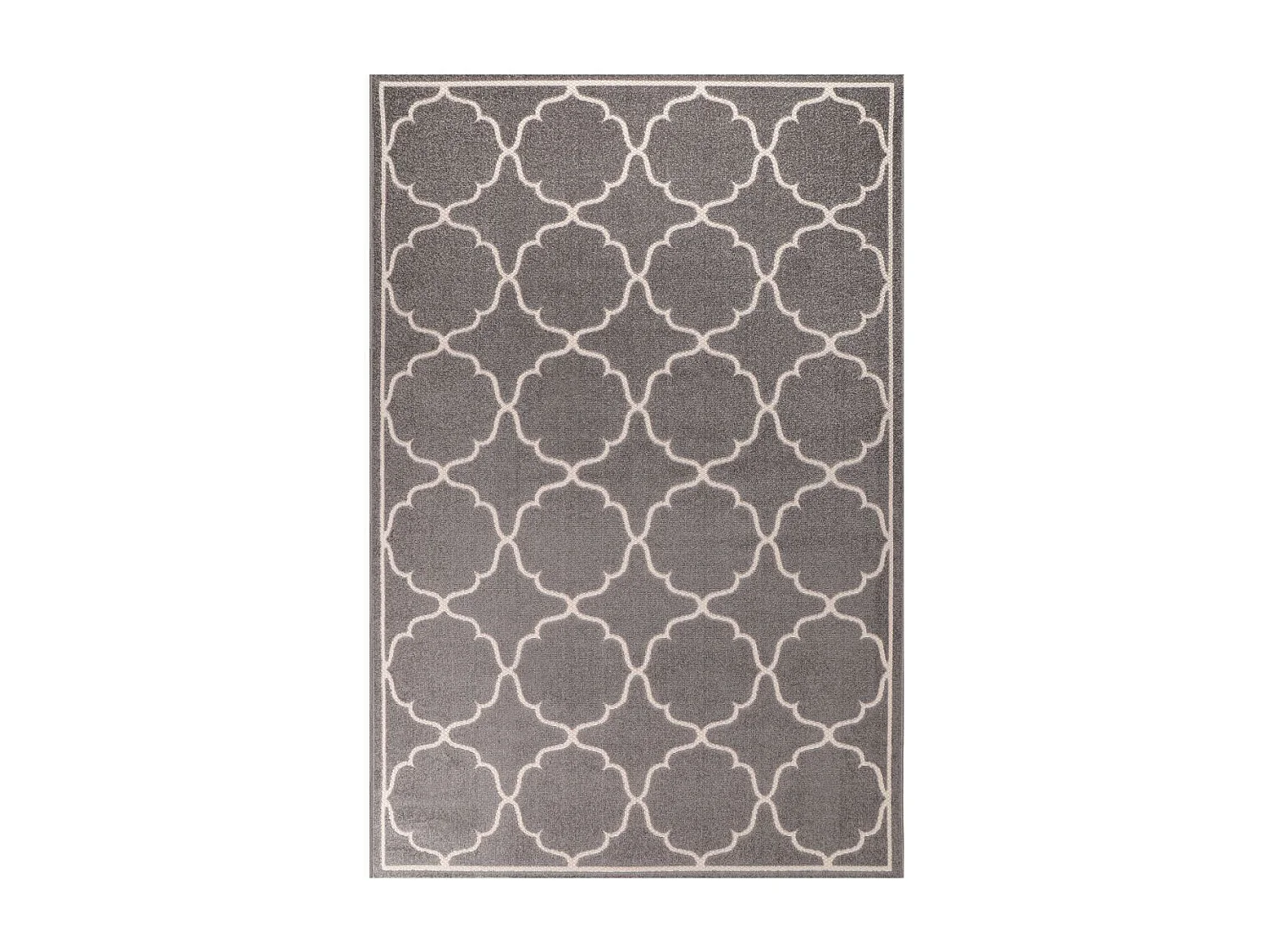 Tapis extérieur 80x200 tissé kilim gris clair KUMA