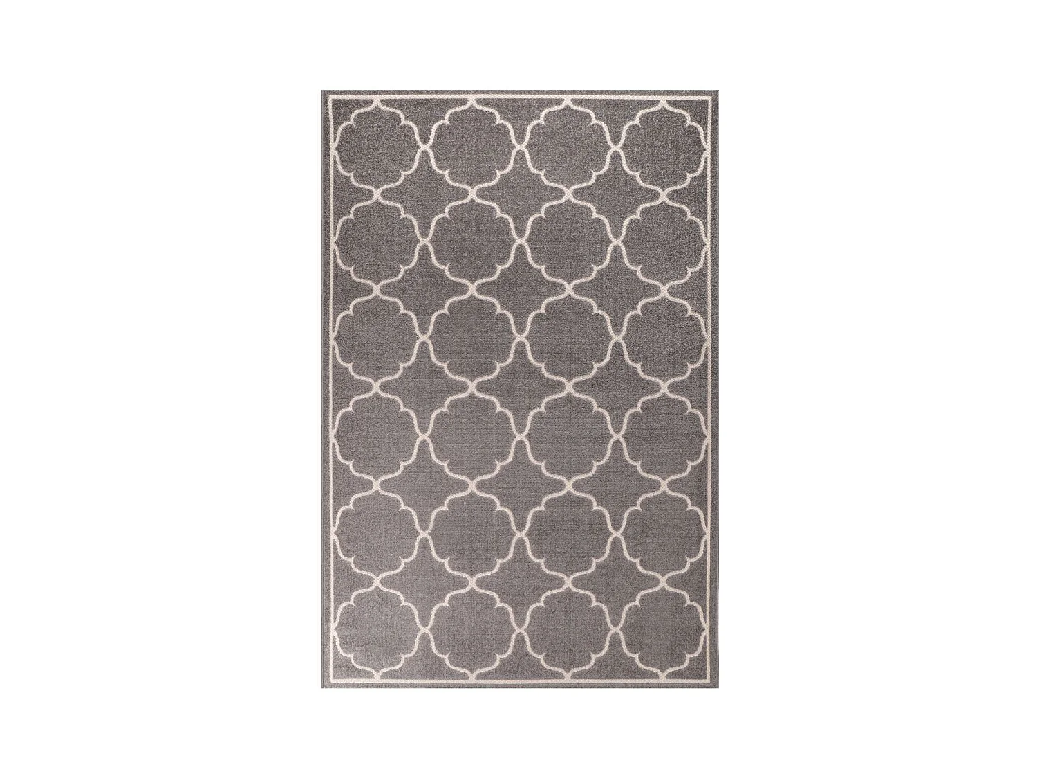 Tapis extérieur 80x200 tissé kilim gris clair KUMA