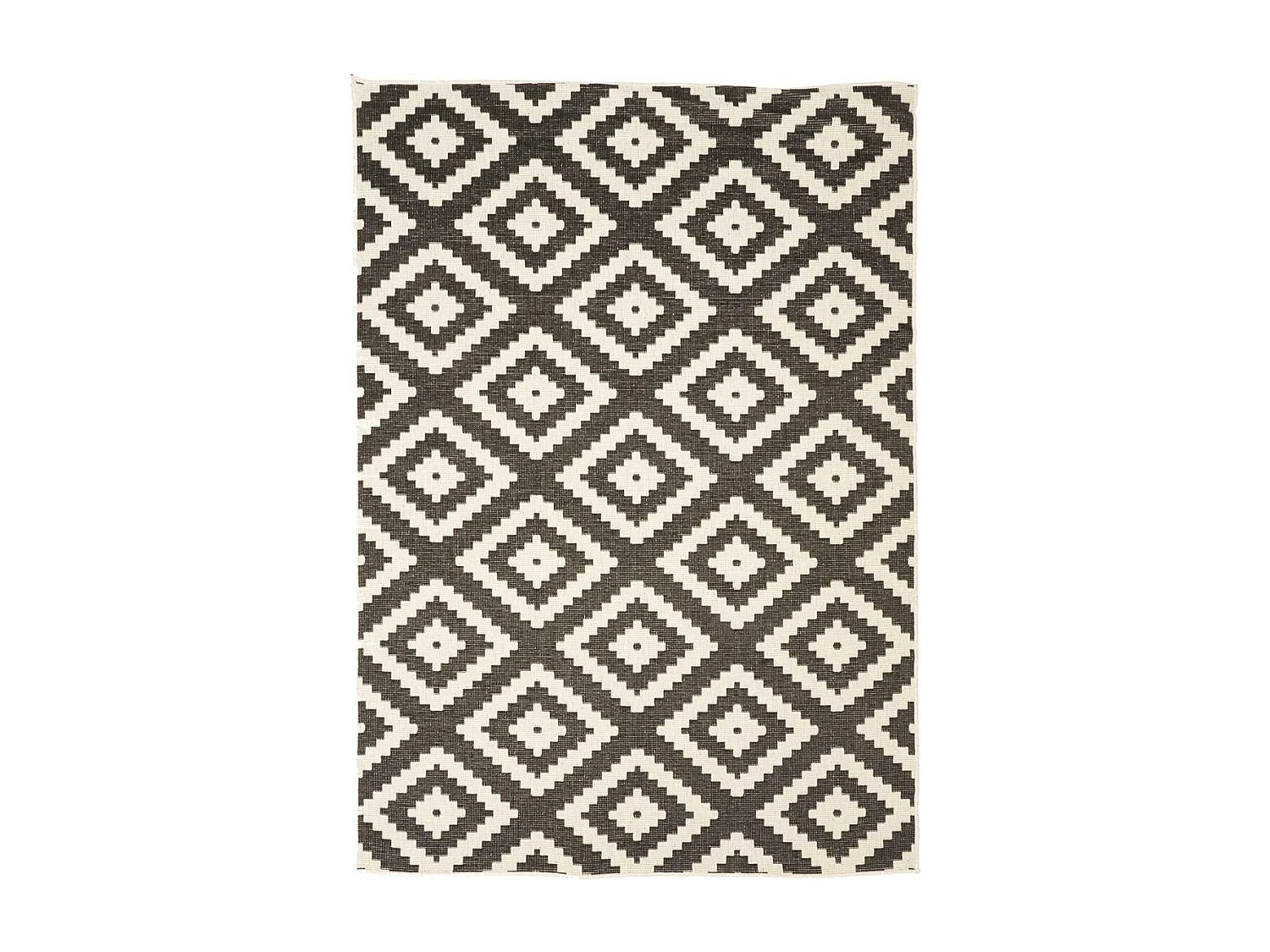 Tappeto da esterno, kilim reversibile 240x340 EX1 RA nero e crema