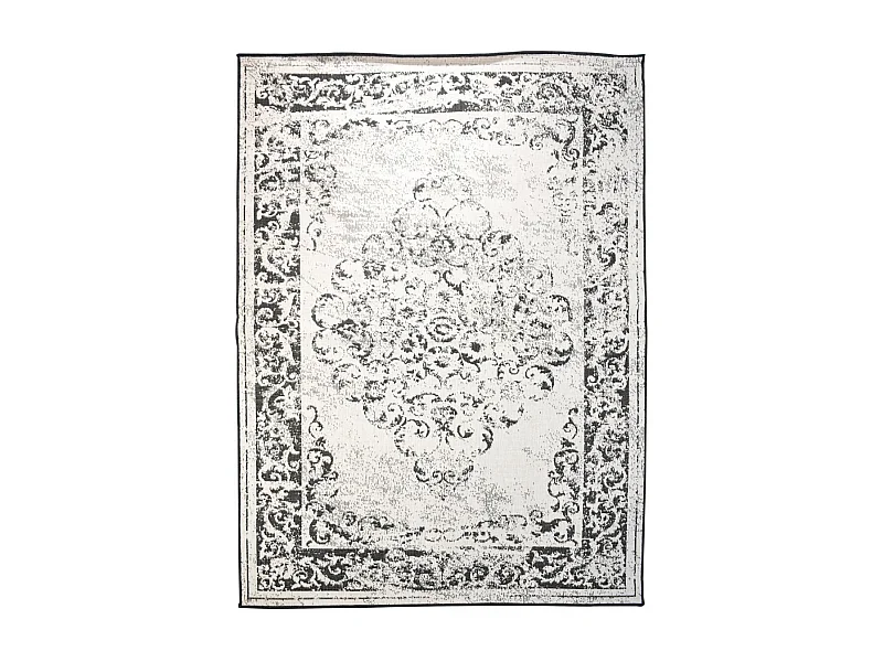 Tapis extérieur, kilim reversible 280x380 LYN2 AP REVERSIBLE noir