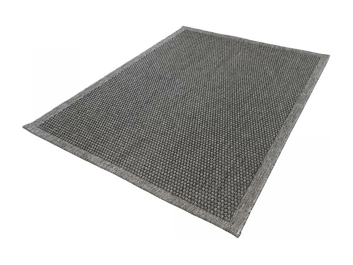 Tapis extérieur 120x170 tissé kilim gris LYN45 SUNSAU 7