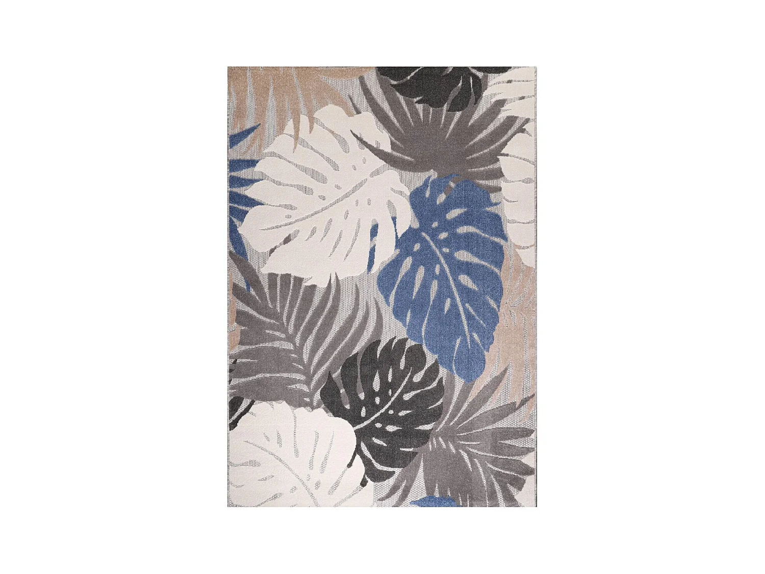 Tapis extérieur 200x290 tissé kilim beige CHIMEKI