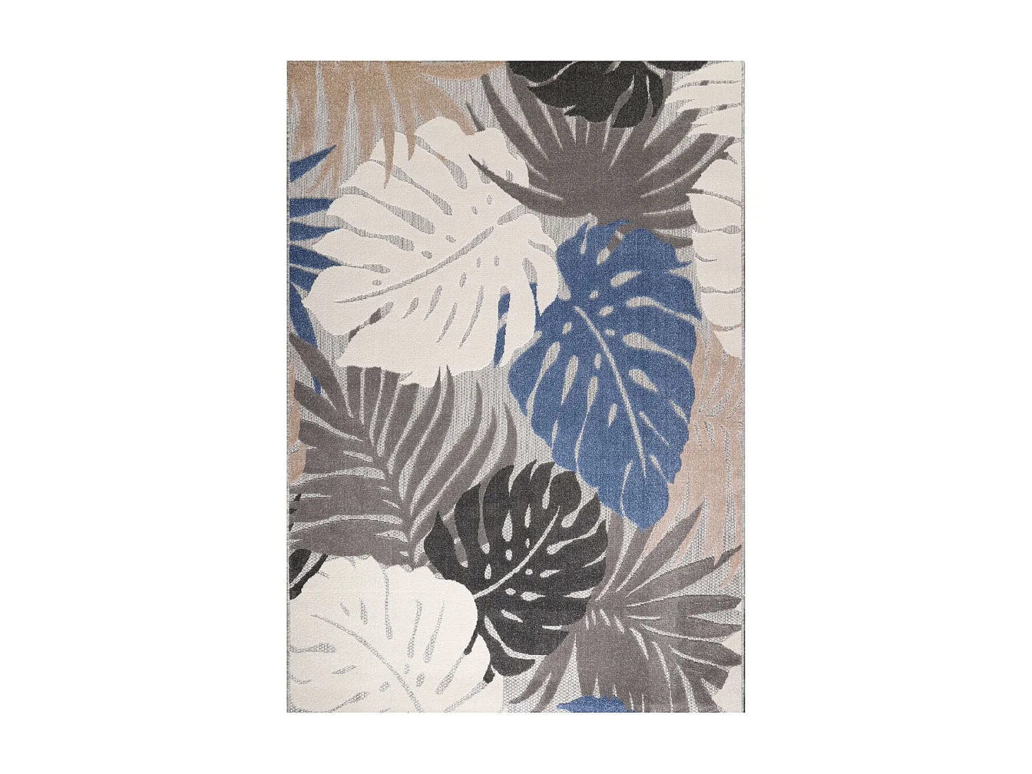 Tapis extérieur 200x290 tissé kilim beige CHIMEKI