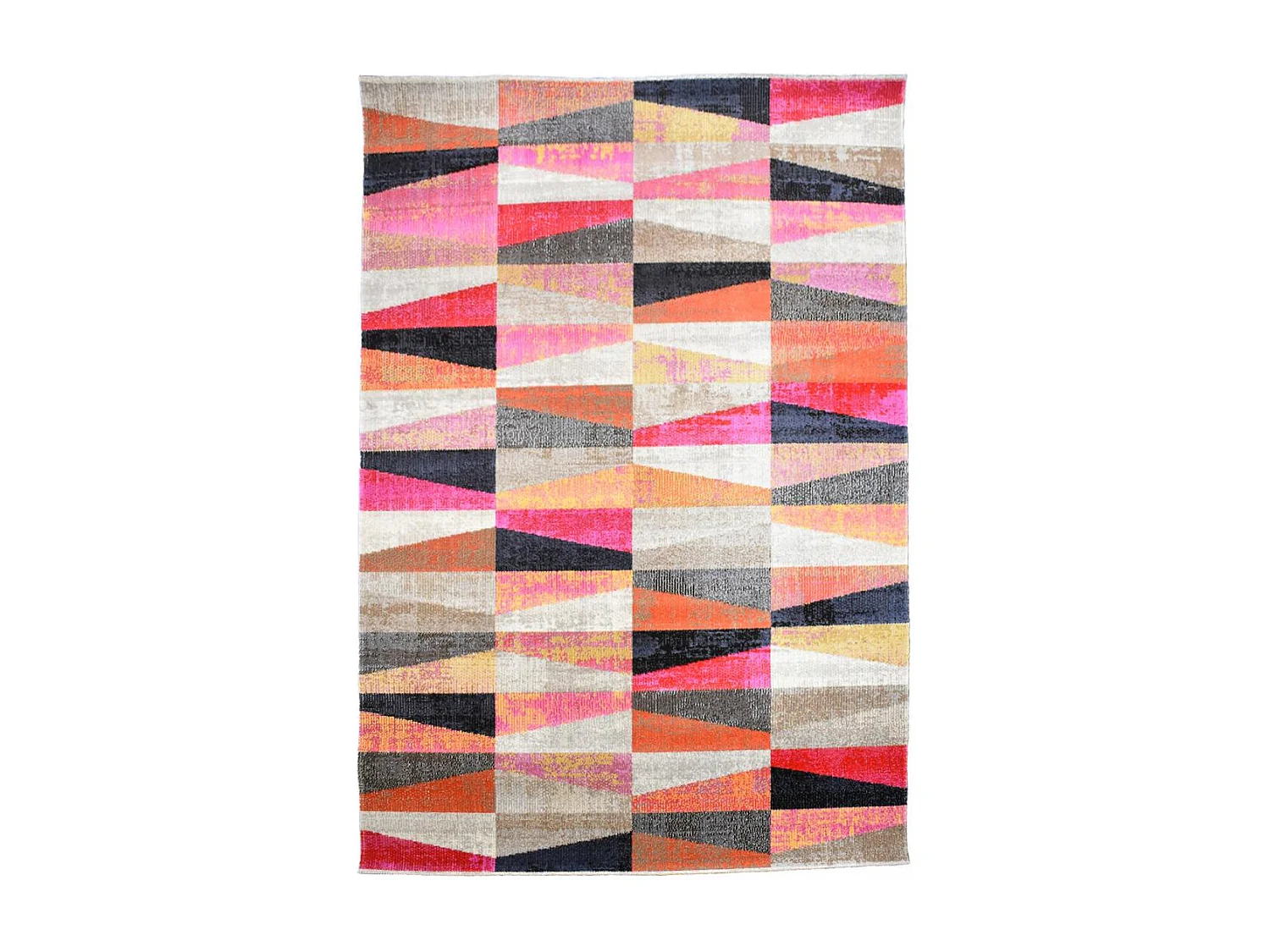 Tapis extérieur 200x280 tissé kilim rouge et beige EXT CONTO