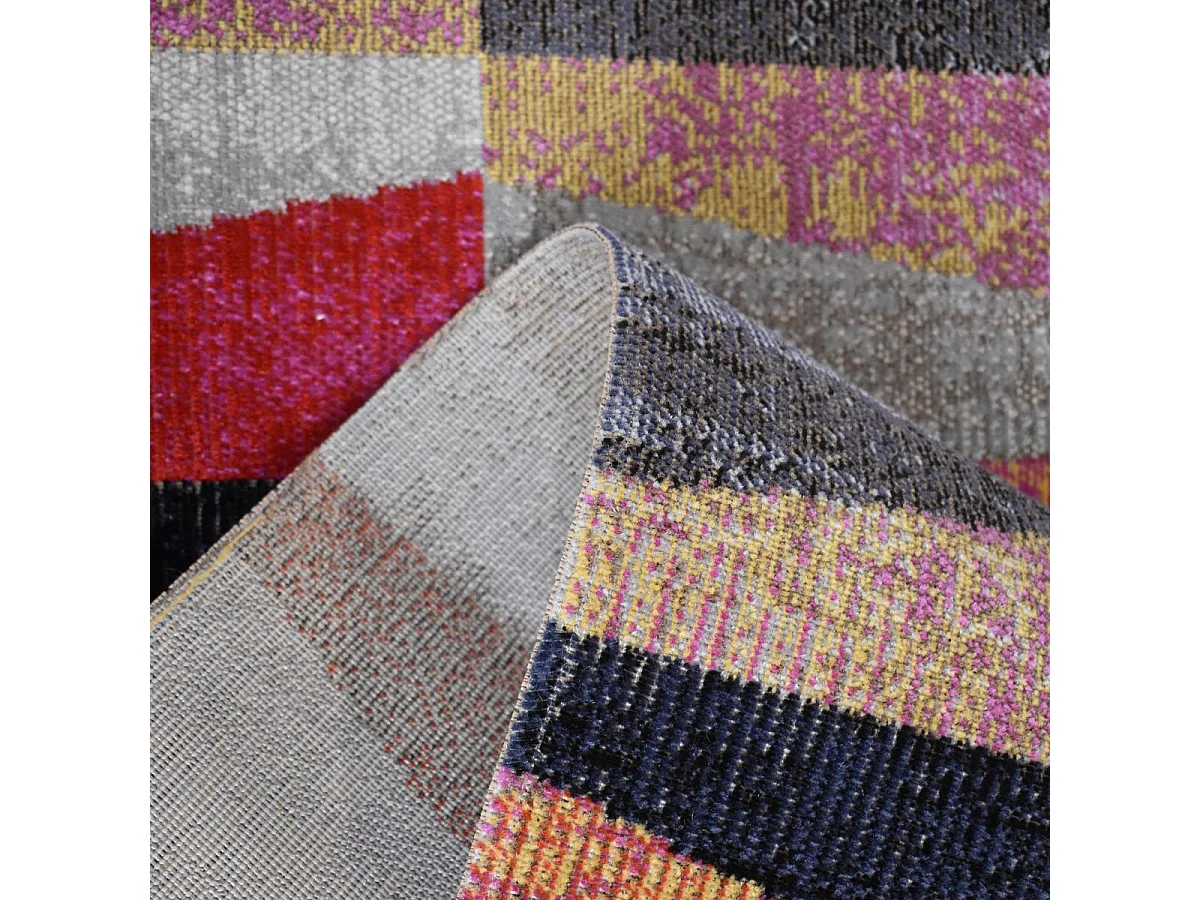 Tapis extérieur 200x280 tissé kilim rouge et beige EXT CONTO