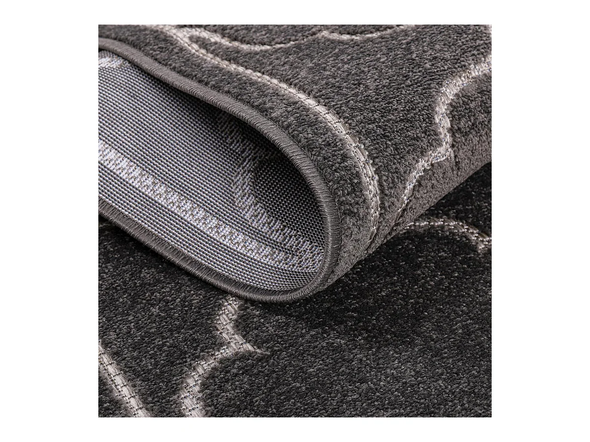 Tapis extérieur 160x230 tissé kilim gris KUMA