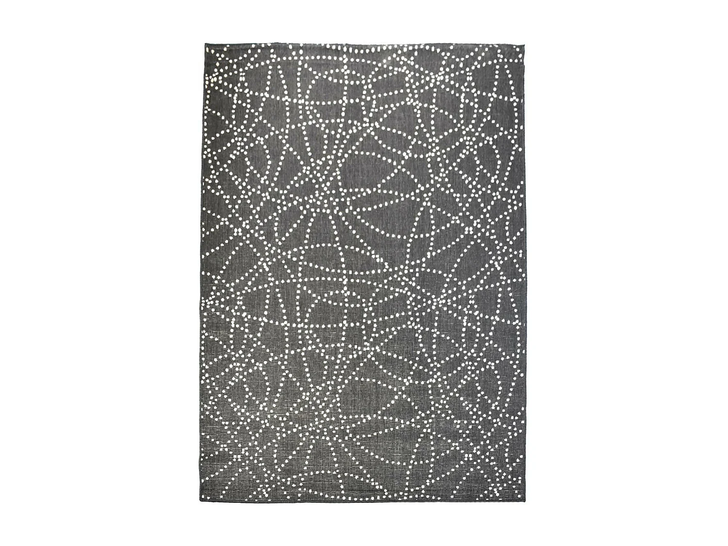 Tapis extérieur, kilim reversible 120x170 LYN2 BJ REVERSIBLE noir et blanc