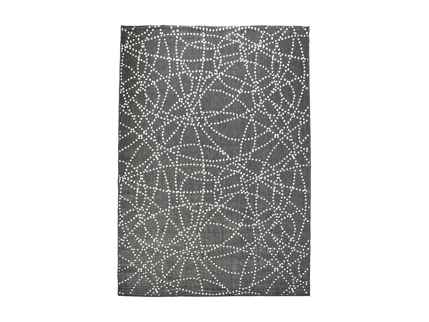 Tapis extérieur, kilim reversible 120x170 LYN2 BJ REVERSIBLE noir et blanc