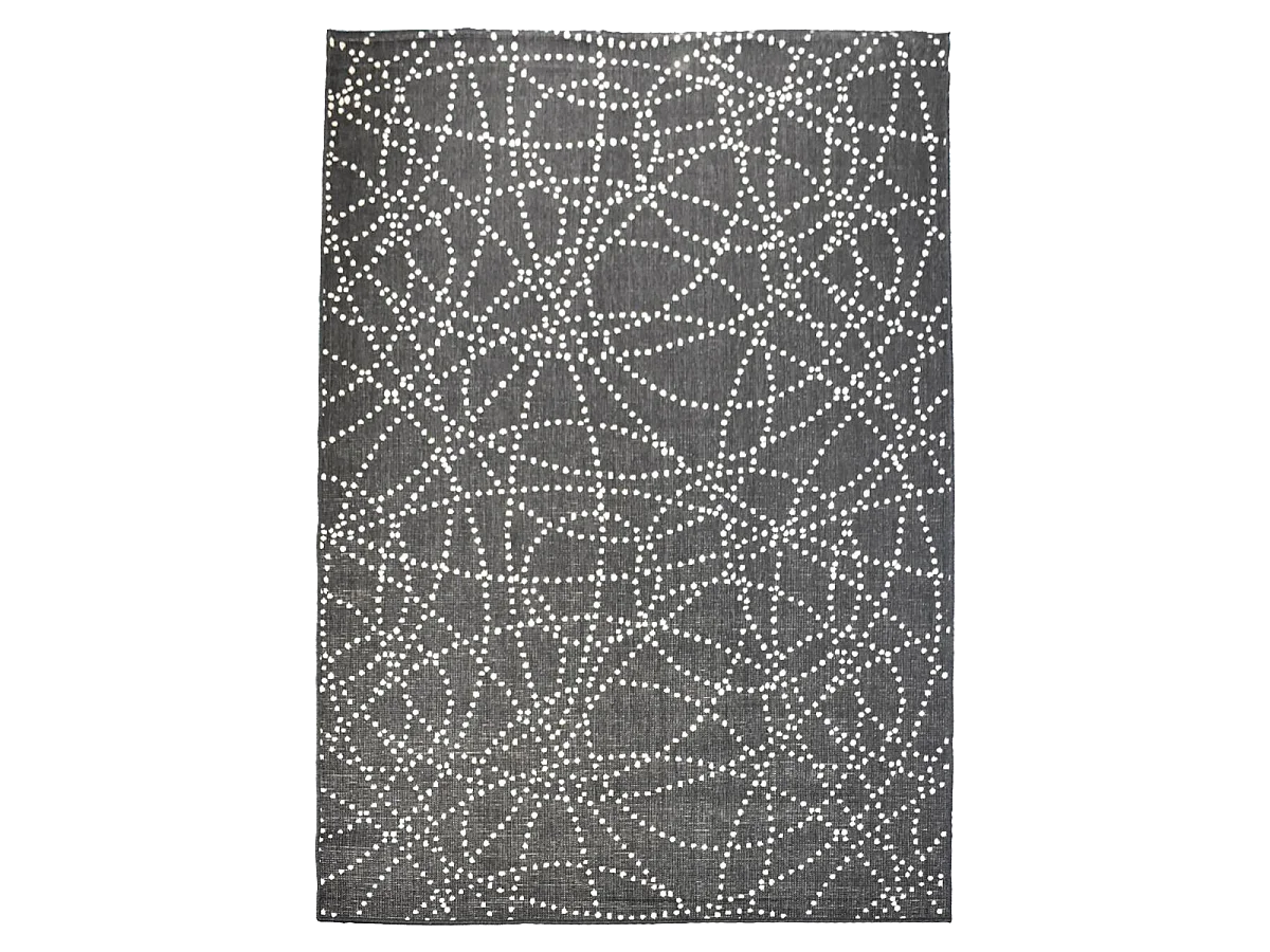 Tapis extérieur, kilim reversible 120x170 LYN2 BJ REVERSIBLE noir et blanc