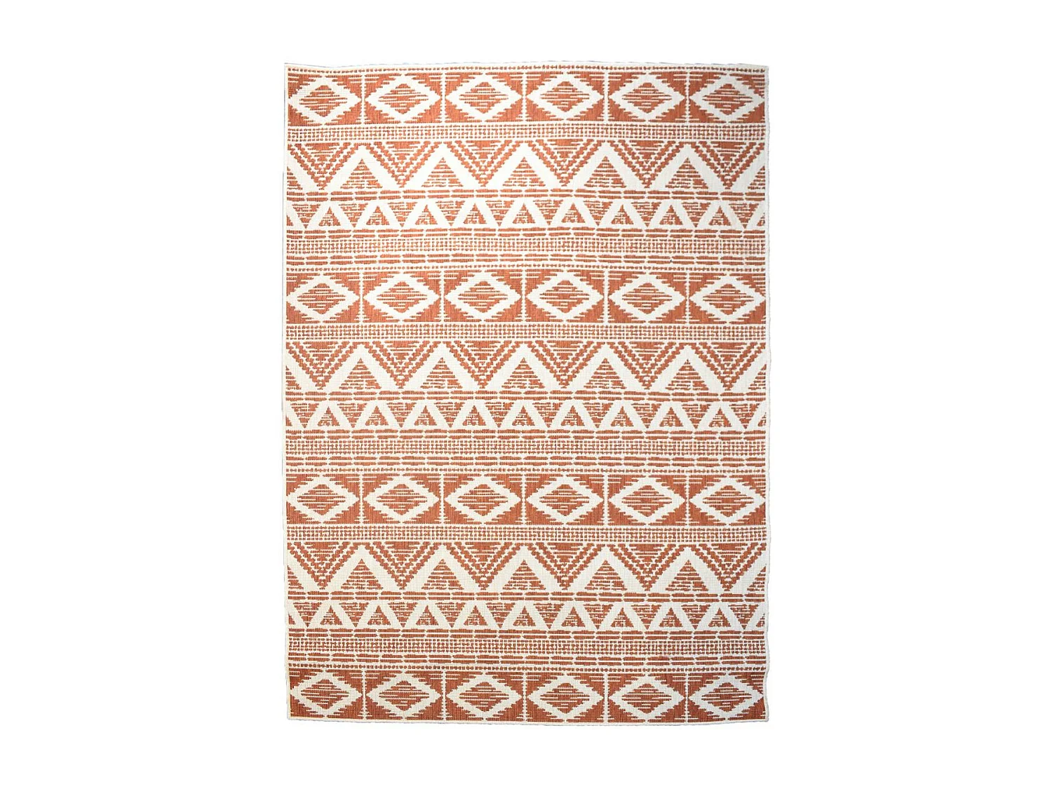 Tapis extérieur, kilim reversible 80x150 LYN2 BG REVERSIBLE rouge