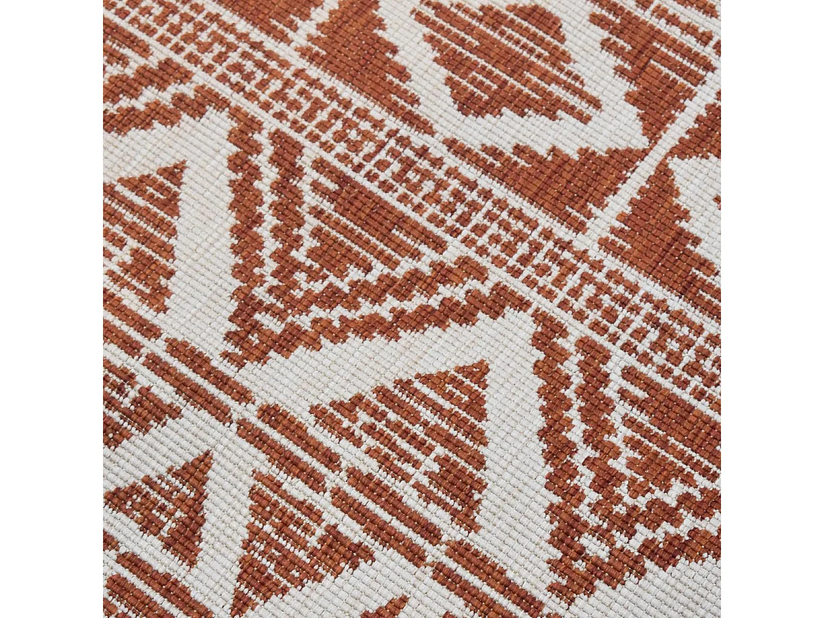 Tapis extérieur, kilim reversible 80x150 LYN2 BG REVERSIBLE rouge