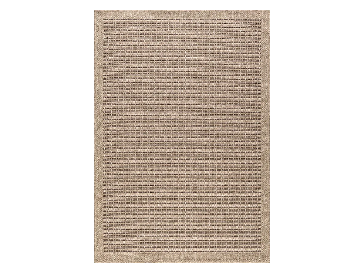 Tapis extérieur 120x170 tissé kilim marron JUTE ART