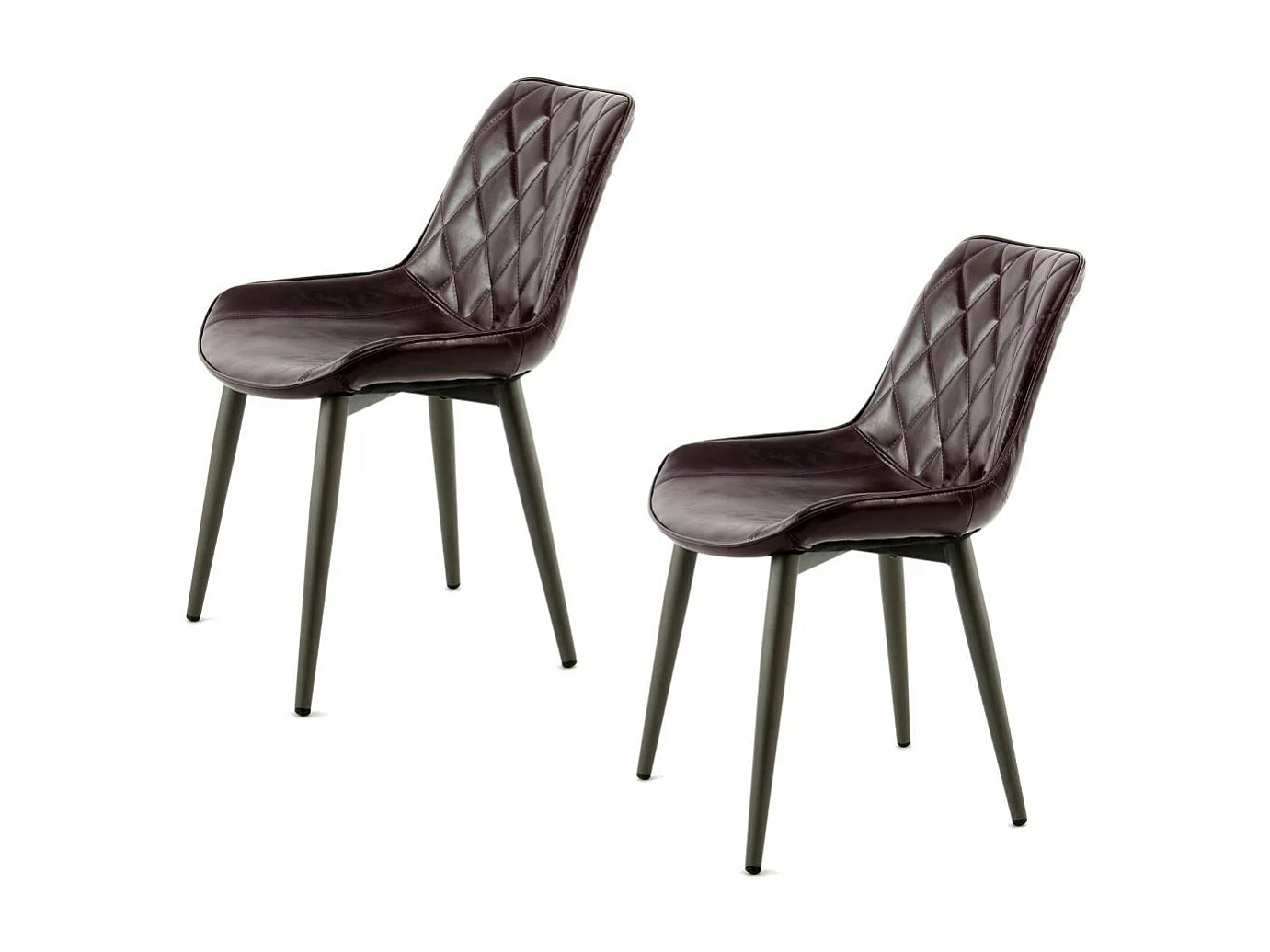 Fauteuil semi artisanal LOT DE 2 AMA 60x51x80 violet