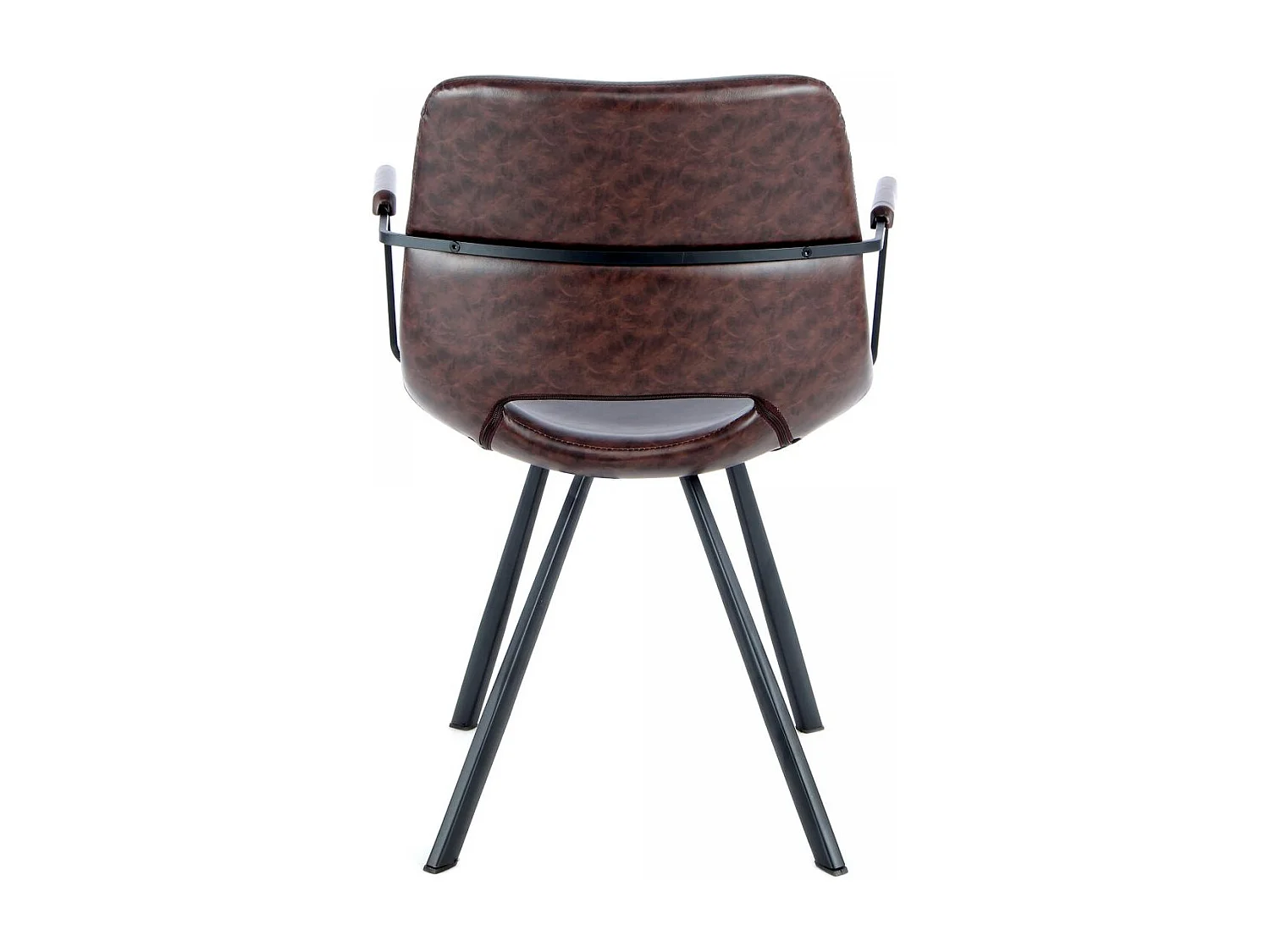 Fauteuil semi artisanal en lin LOT DE 2 ASE 57x57,5x77 marron foncé