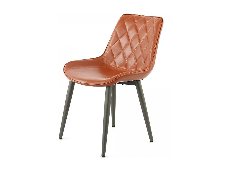 Fauteuil semi artisanal LOT DE 2 AMA 60x51x80 café