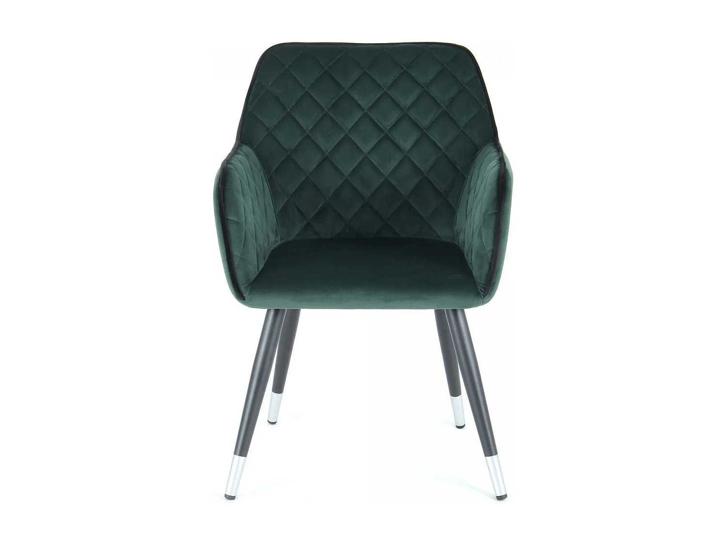 Fauteuil semi artisanal AGA 61x58,8x86 vert foncé et noir