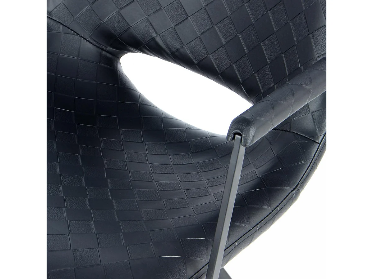 Fauteuil semi artisanal en lin LOT DE 2 ASE 57x57,5x77 noir