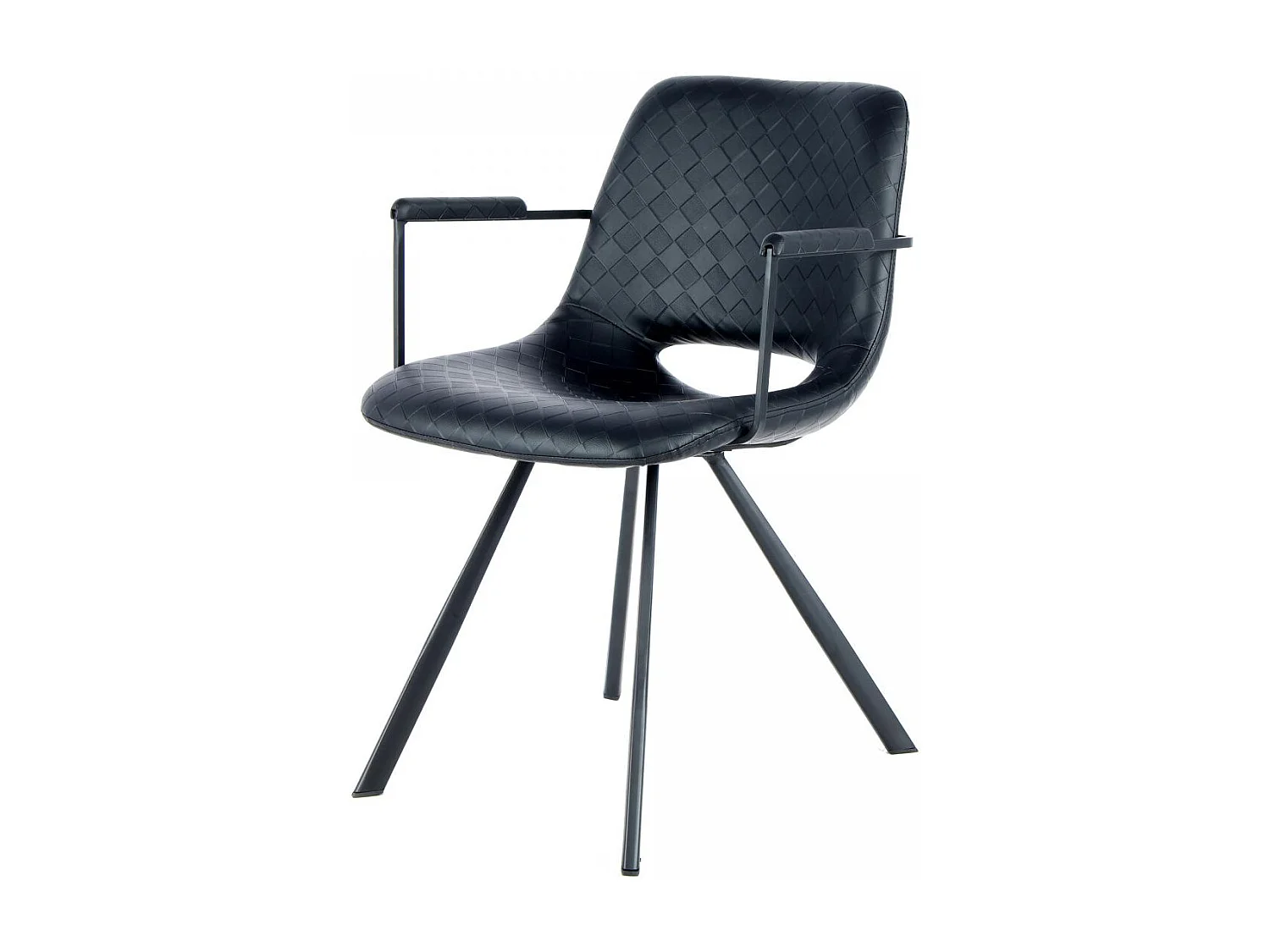 Fauteuil semi artisanal en lin LOT DE 2 ASE 57x57,5x77 noir