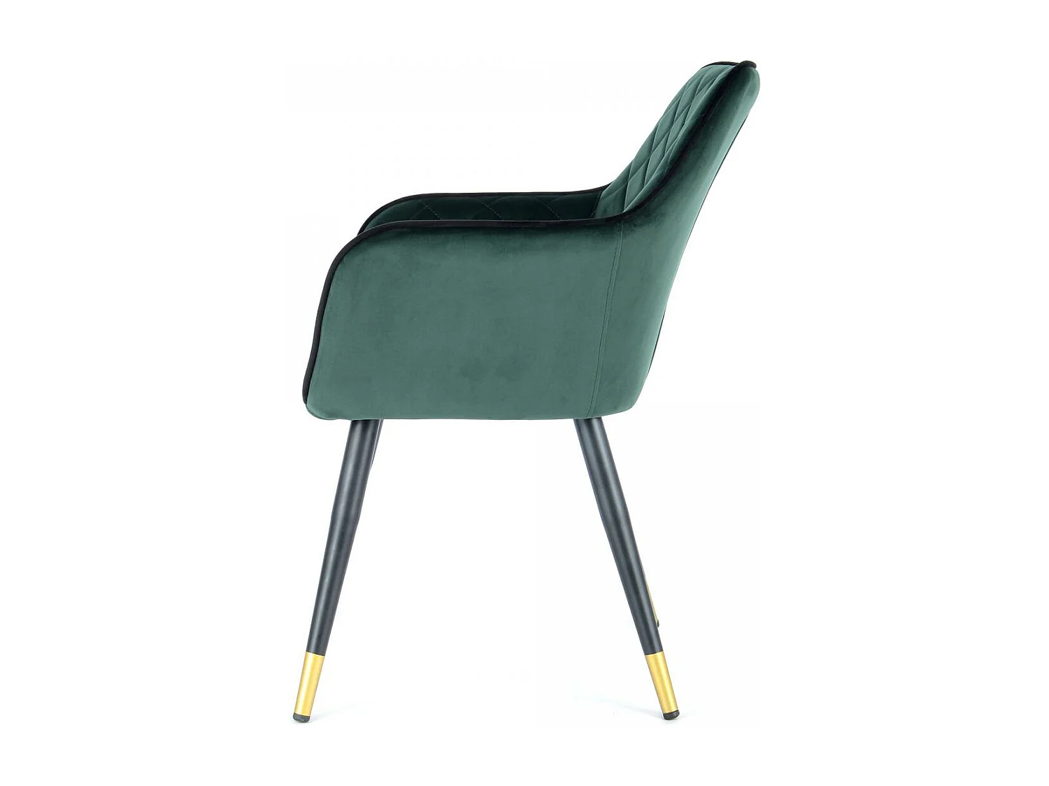 Fauteuil semi artisanal AFA 61x58,8x86 vert foncé et noir