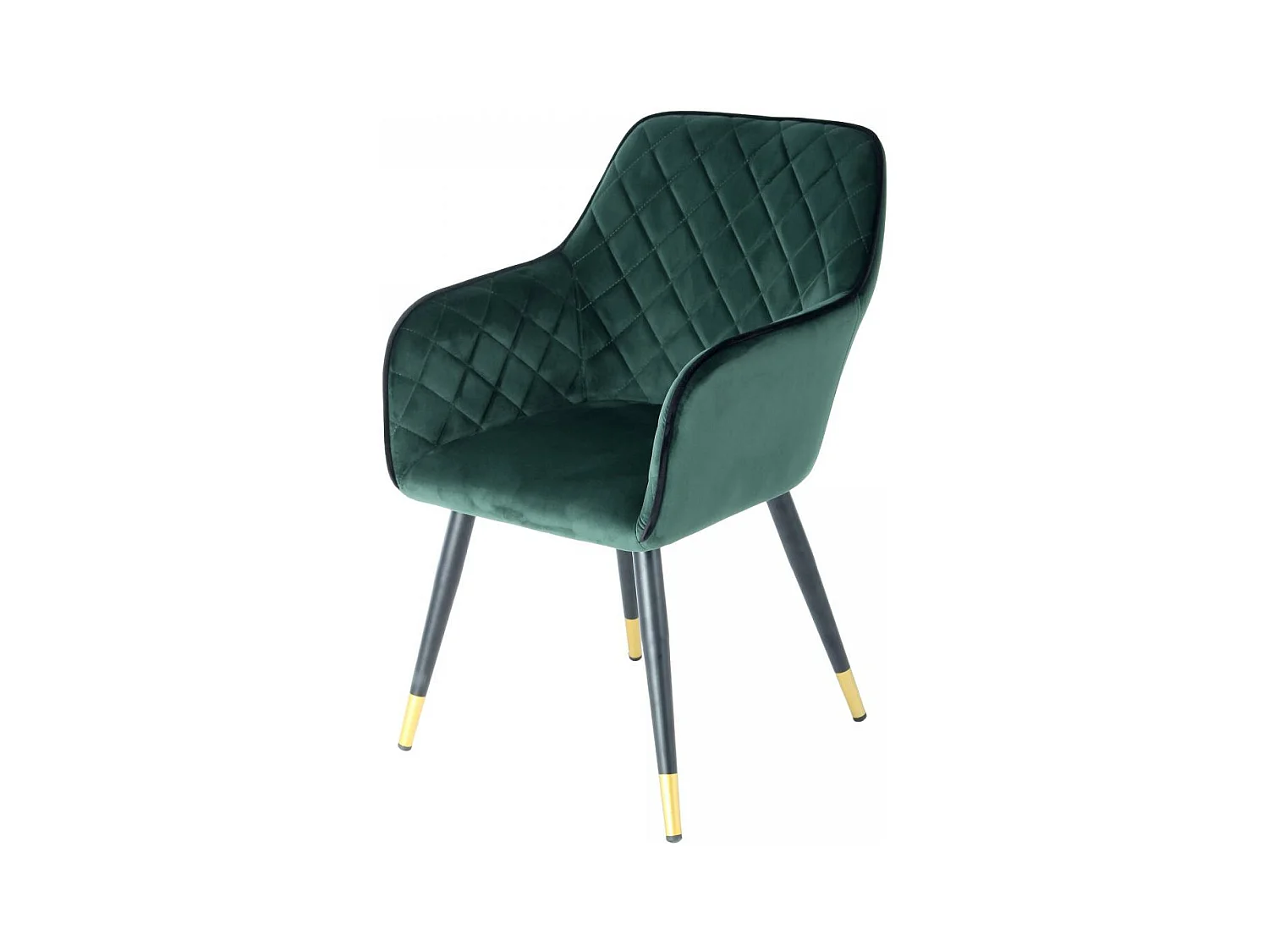 Fauteuil semi artisanal AFA 61x58,8x86 vert foncé et noir