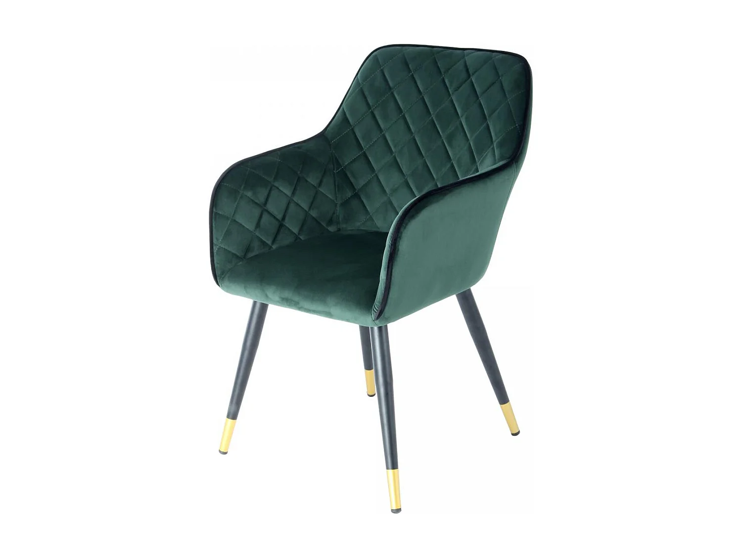 Fauteuil semi artisanal AFA 61x58,8x86 vert foncé et noir