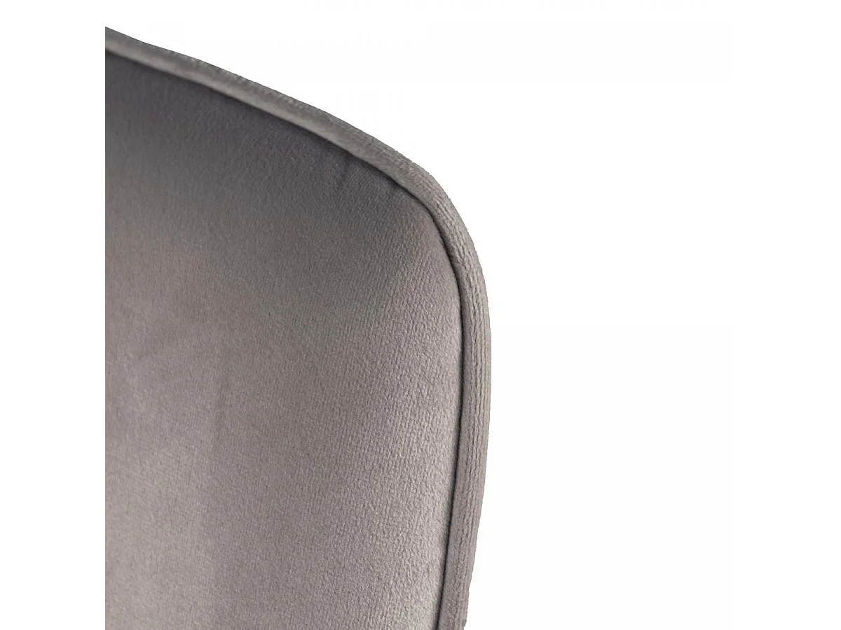 Fauteuil semi artisanal en velours AJE 58,5x57x87 gris