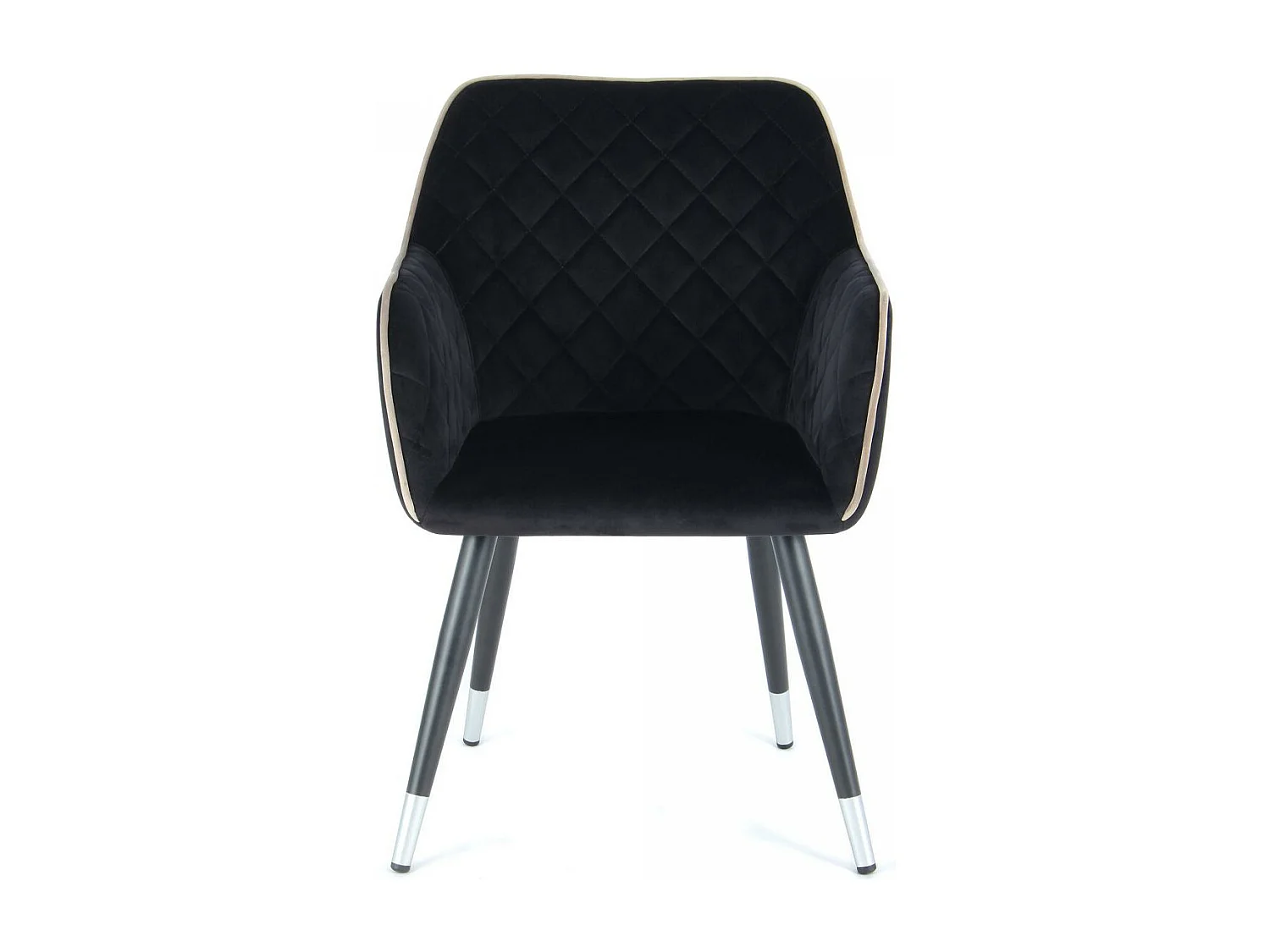 Fauteuil semi artisanal AGA 61x58,8x86 gris et noir
