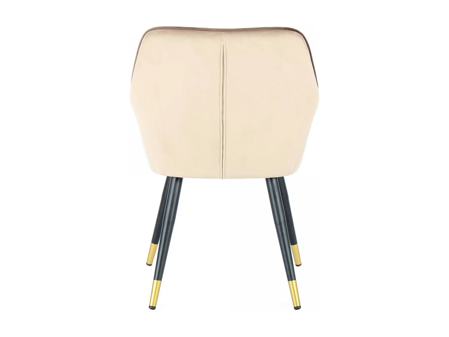 Fauteuil semi artisanal AFA 61x58,8x86 beige et brun