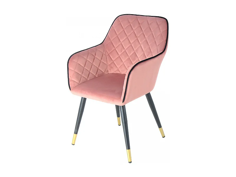 Fauteuil semi artisanal AFA 61x58,8x86 rose et noir