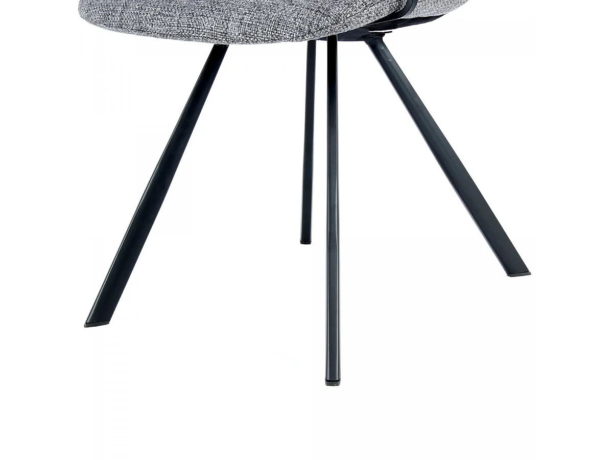 Fauteuil semi artisanal en lin LOT DE 2 ASE 57x57,5x77 gris