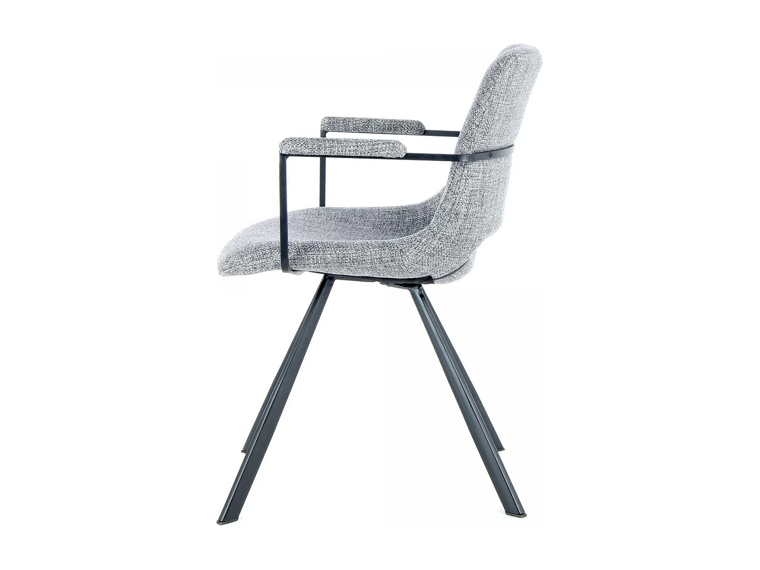 Fauteuil semi artisanal en lin LOT DE 2 ASE 57x57,5x77 gris